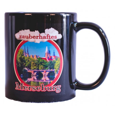 Tasse Merseburg schwarz bunt