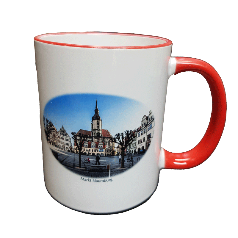 Tasse "Markt Naumburg" rot