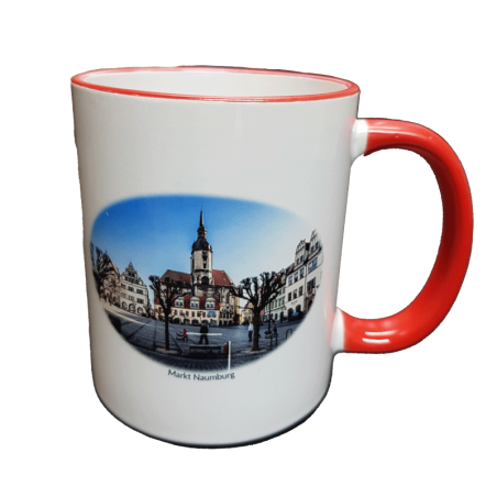 Tasse "Markt Naumburg" rot