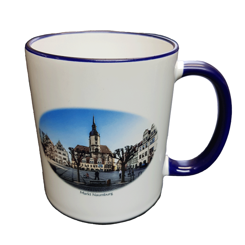 Tasse "Markt Naumburg" blau