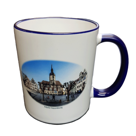 Tasse "Markt Naumburg" blau