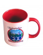 Tasse Merseburg rot bunt